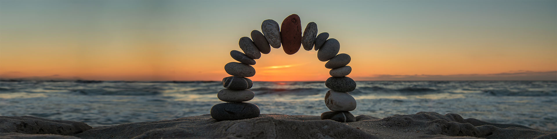 Steine am Wangermeer stehen für Balance